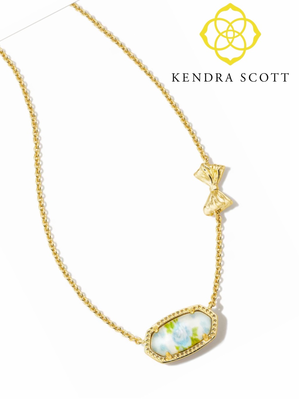 Kendra Scott x LoveShackFancy Gold Elisa Necklace in Blue
